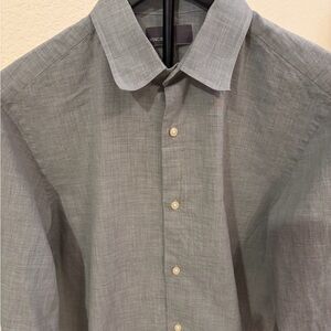 Vince Men's Light Gray Button Down Shirt